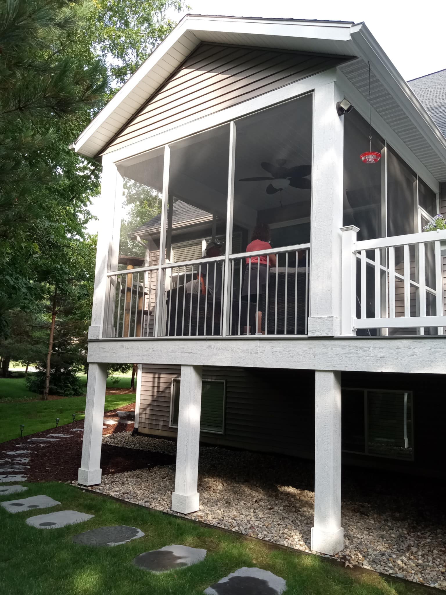 Home exterior before screened porch addition by Vanderlee Construction, LLC