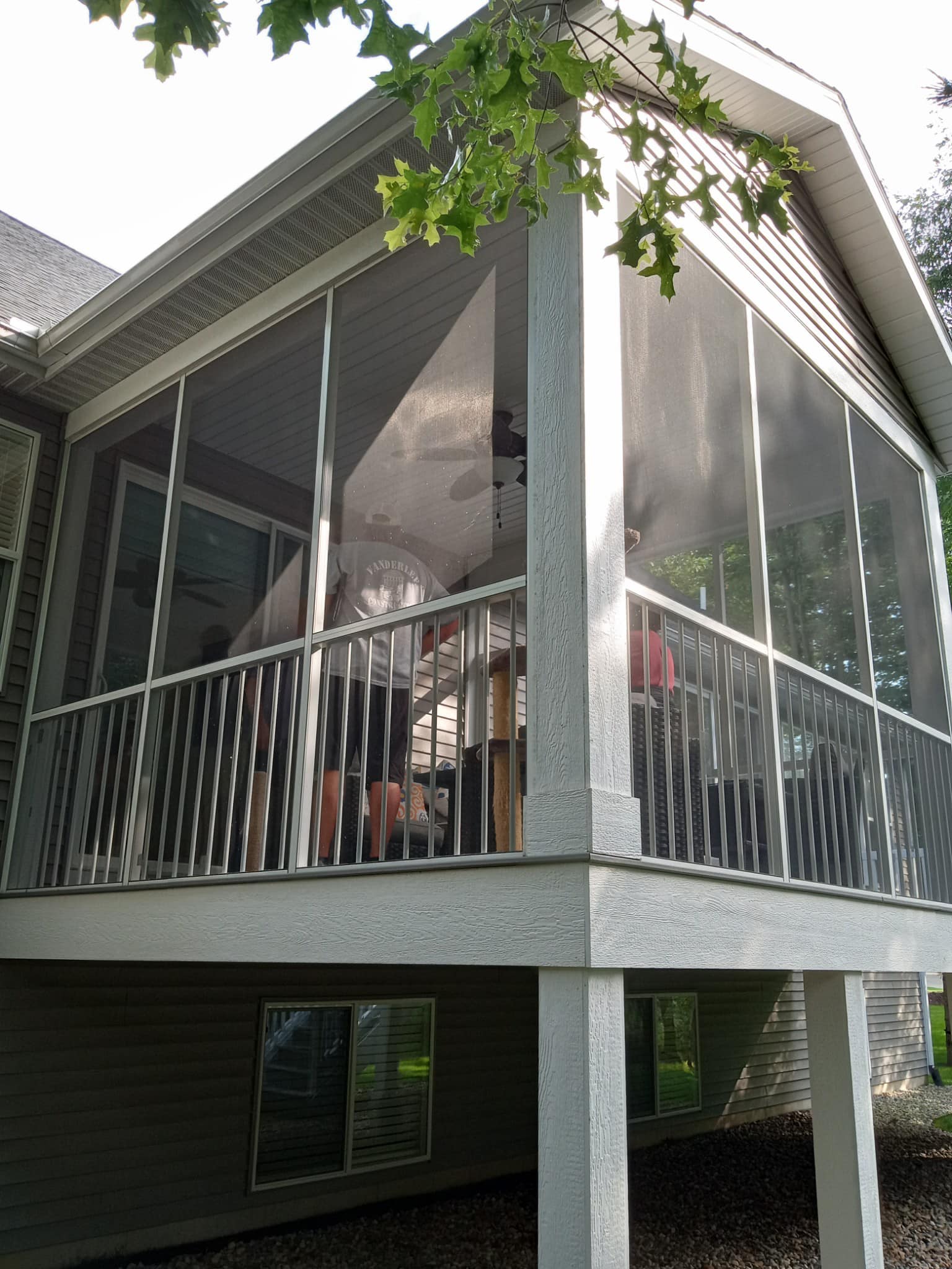 Back porch before renovation by Vanderlee Construction, LLC.